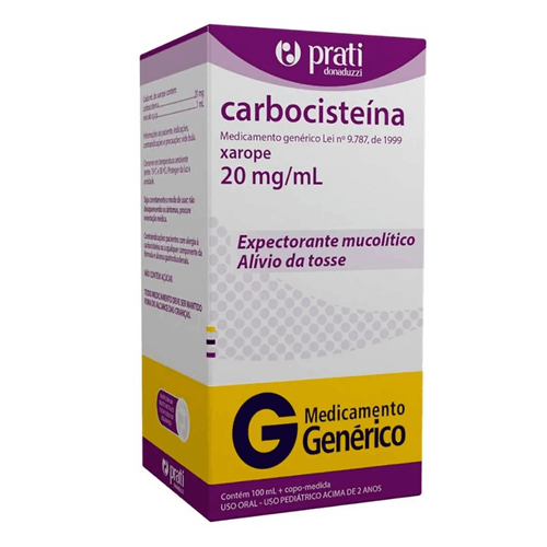 Carbocisteina Xarope Infantil 20mg/mL 100mL +Copo de Medida Genérico Prati Donaduzzi