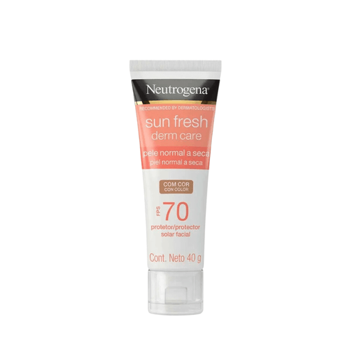 Protetor Solar Facial FPS 70 Neutrogena Sun Fresh Derm Care Com Cor 40g