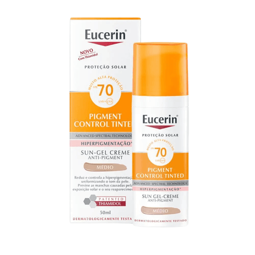 Protetor Solar Facial Pigment Control FPS 70 Eucerin Sun Médio 50ml