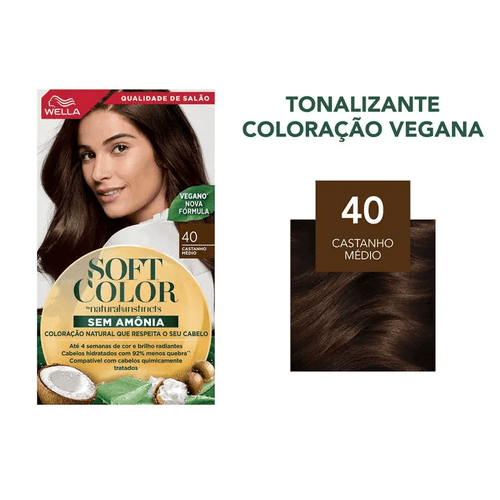 Tonalizante Soft Color 40 Castanho Médio