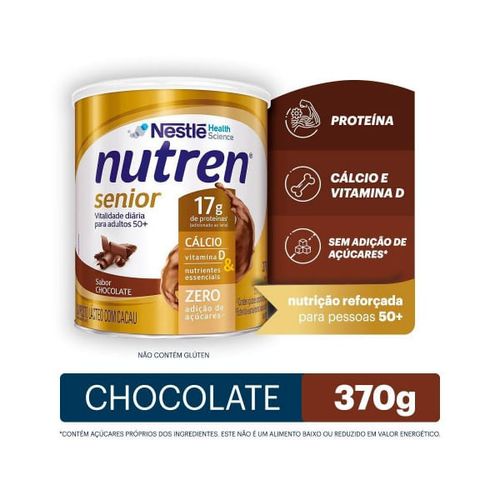 Nutren Senior Suplemento Alimentar Adulto Chocolate 370G