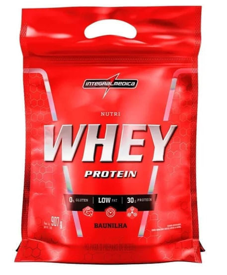 Nutri Whey Protein Refil Sabor Baunilha IntegralMédica 907G