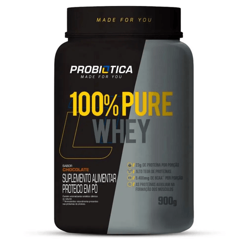 Whey Protein Probiótica 100% Pure Whey Chocolate 900g