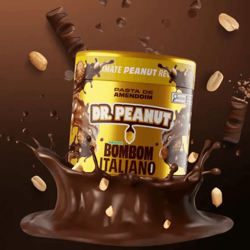 Pasta de Amendoim Pro com Whey Protein Dr. Peanut Bombom Italiano 600g