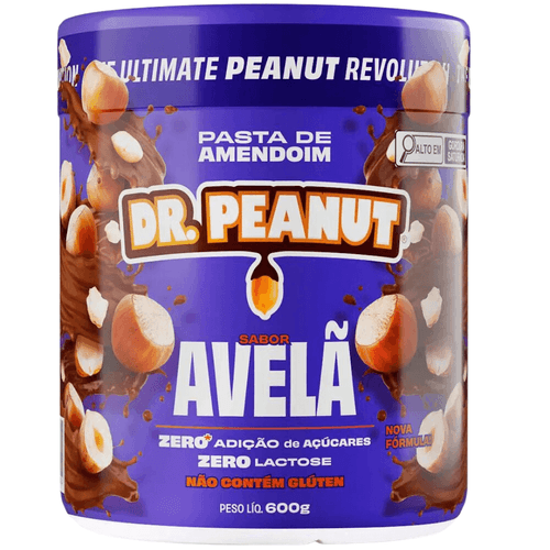 Pasta de Amendoim Pro com Whey Protein Dr. Peanut Avelã 600g