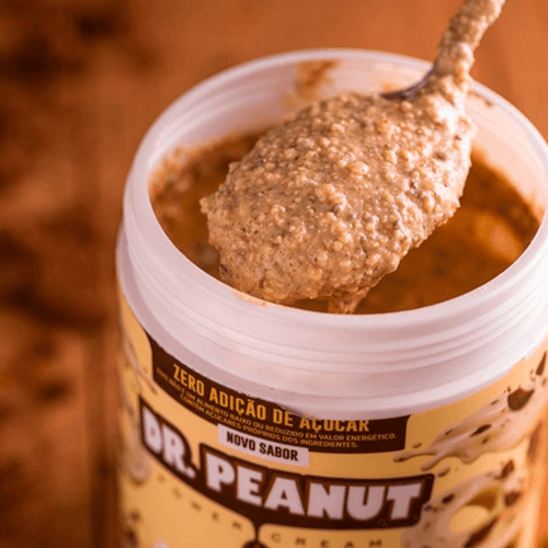 Pasta de Amendoim Pro com Whey Protein Dr. Peanut Cookies & Cream 600g
