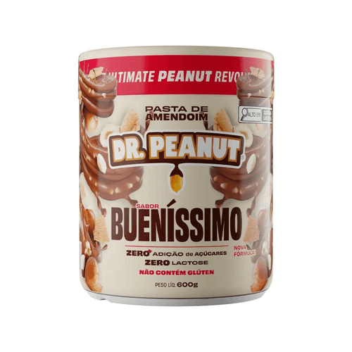 Pasta de Amendoim Pro com Whey Protein Dr. Peanut Buenissimo 600g