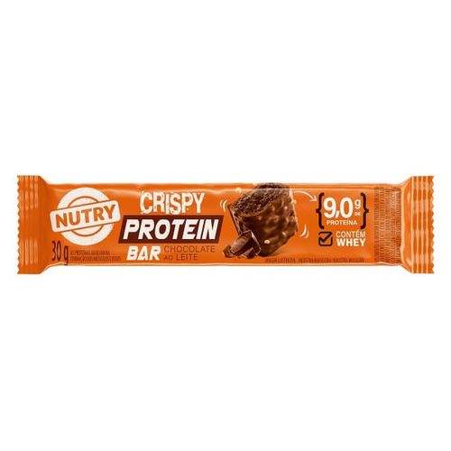 Barra De Proteína Nutry Crispy Chocolate Ao Leite 30g