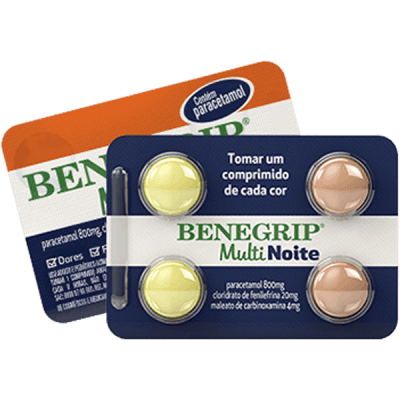 Benegrip Multi Noite com 4 Comprimidos Hypera
