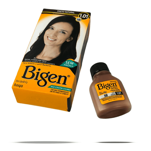 Tinta de Cabelo Bigen - Preto Natural 58 (Tintura em Pó)