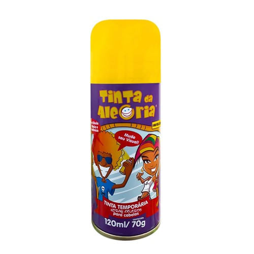 Hair Spray Tinta da Alegria Tintura Temporária cor Amarelo