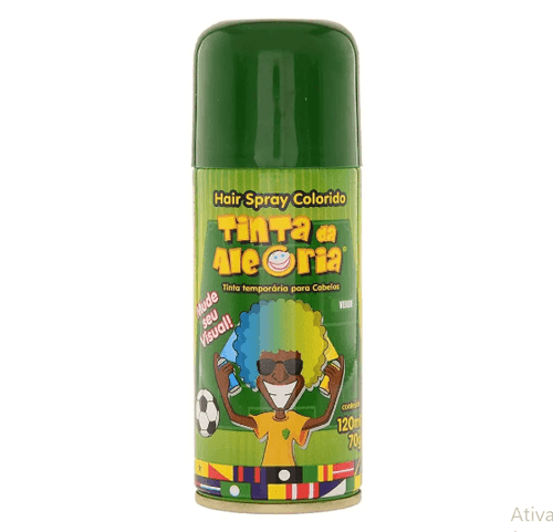 Hair Spray Tinta da Alegria Tintura Temporária cor Verde