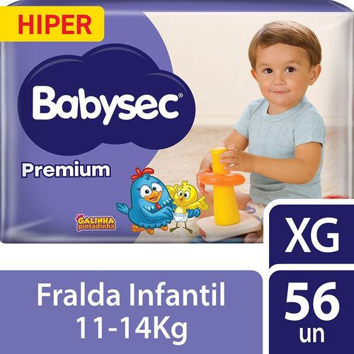 Fralda Babysec Hiper Premium XG 56 Unidades