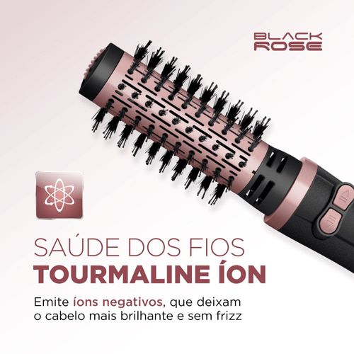 Escova Rotativa Mondial ERB-01 1200W Bivolt Black/Rose