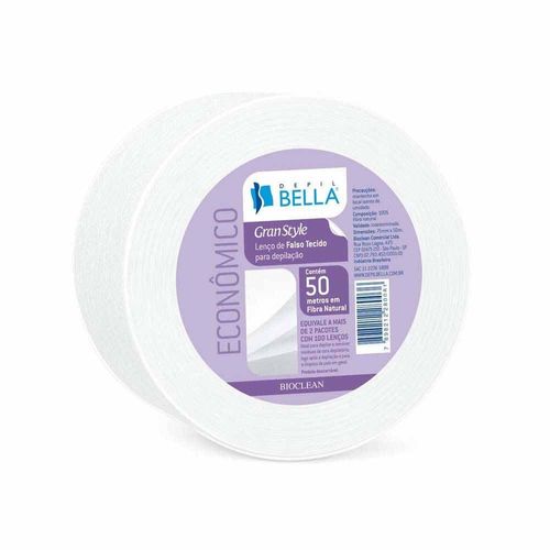 Lenço Depilação Depilart Rolo Branco com 50Metros