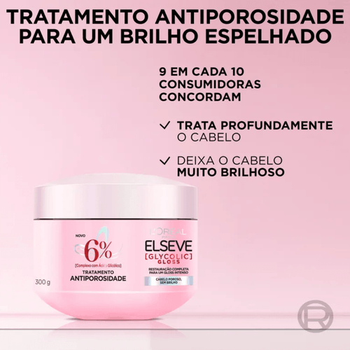 Creme de Tratamento Elseve Glycolic Gloss 300g