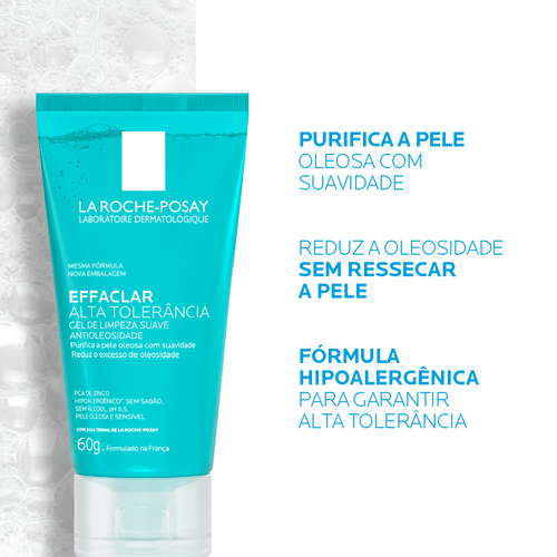 Gel De Limpeza Facial La Roche-Posay Effaclar Alta Tolerância 60G