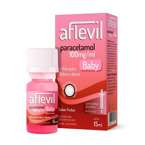 Aflevil Baby Paracetamol 100mg/ml Com Seringa 15ml