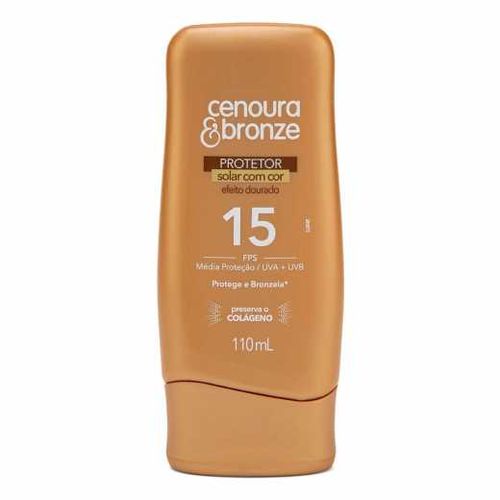 Protetor Solar Corporal Cenoura & Bronze com Cor FPS 15 com 110ml