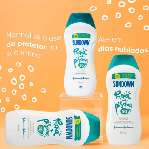 Kit Protetor Solar Sundown Praia e Piscina FPS 50 200ml + FPS 50 120ml