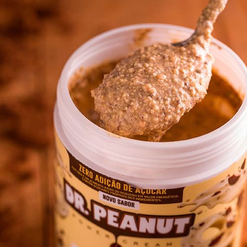 Pasta de Amendoim Cookies e Cream com Whey Protein Dr.Peanut 600g