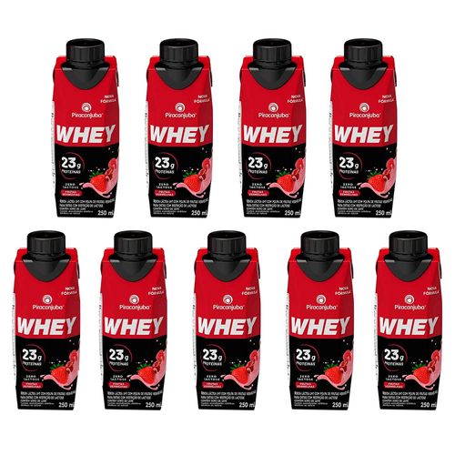 Kit 9 Piracanjuba Whey Sabor Frutas Vermelhas 250ml cada