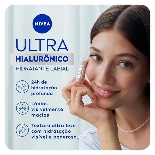 Hidratante Labial Nivea Ultra Hialurônico 5,2g
