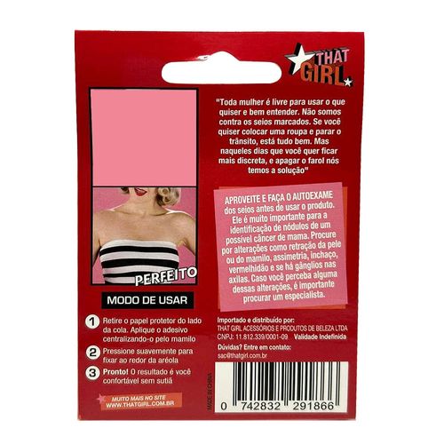 Protetor Para Seios Adesivo That Girl Cor Preto