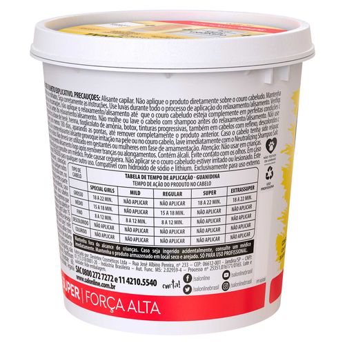 Creme Relaxante Capilar Salon Line Alisa E Relaxa com Guanitina Super 215G