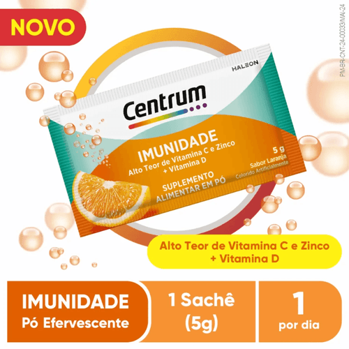 Centrum Imunidade em Pó com Vitaminas C e D + Zinco – 1 Sachê