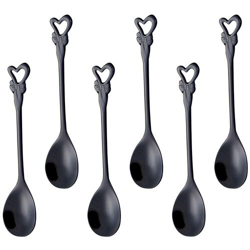 Conjunto de Colheres L`Hermitage em Aço Inox Preta - 6 Peças