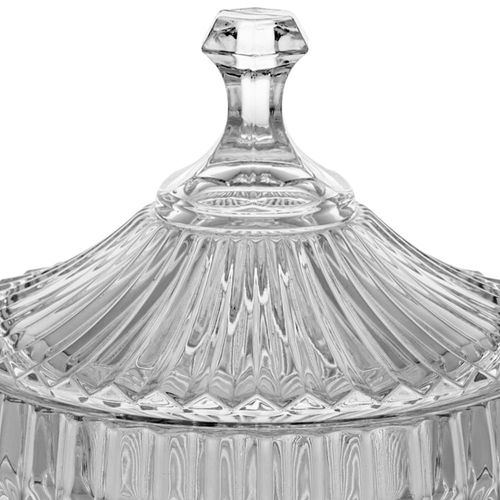 Potiche de Cristal Lyor com Pé Renaissance - 17,5x28,5cm