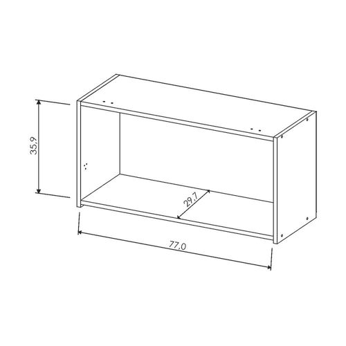 Armário Aéreo Geladeira Nesher Simone Mendes com 1 Porta Basculante 80 cm - Carvalho/Greige