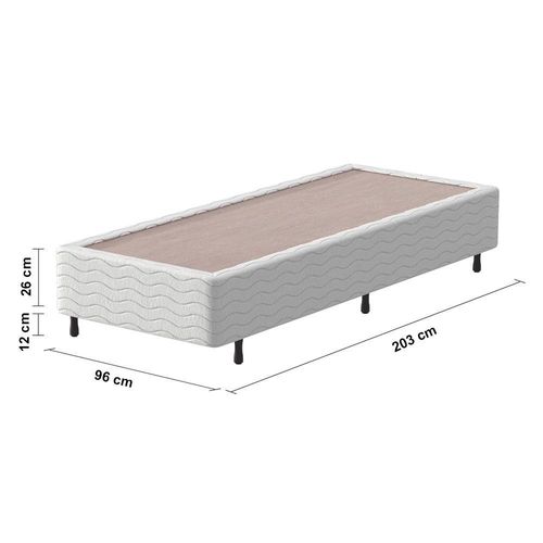 Base Box Queen Size Probel Amsterdã 38x79x198 cm – Branco