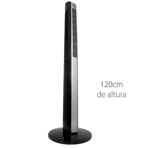 Ventilador de Torre Spirit TS1200 com 3 Velocidades, Função Oscilante e Controle Remoto – Preto 110V