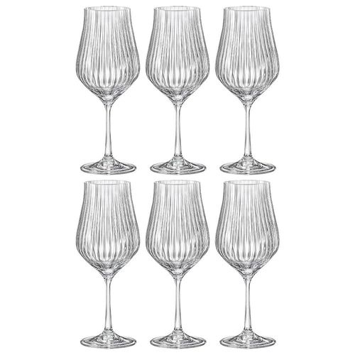 Conjunto de Taças para Vinho Bohemia Tulipa Optic em cristal 450ml - 6 Peças