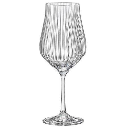 Conjunto de Taças para Vinho Bohemia Tulipa Optic em cristal 450ml - 6 Peças