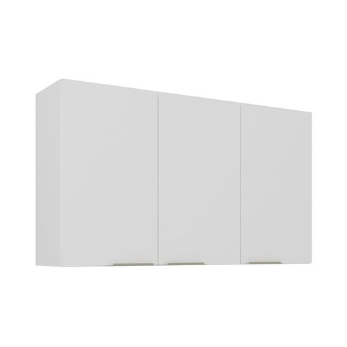 Armário Aéreo Triplo Itatiaia Renova com 3 Portas, 2 Prateleiras e 120cm de largura – Branco Neve