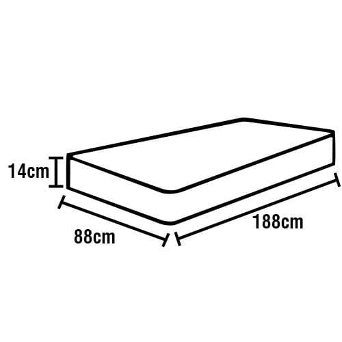 Colchão Solteiro Ortobom Cannes Espuma D28 14x88x188 cm - Cinza/Preto