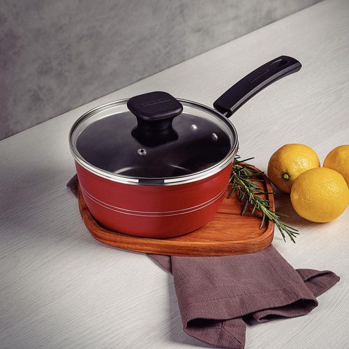 Panela Tramontina Sicília em Alumínio com Revestimento Interno e Externo em Antiaderente Starflon Excellent 20 cm – Vermelha