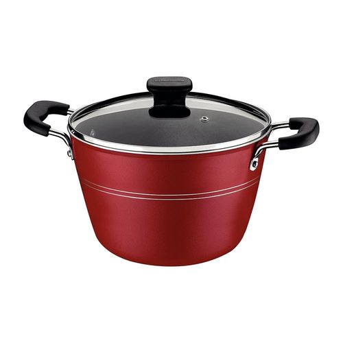 Caldeirão Tramontina Sicília em Alumínio com Revestimento Interno e Externo Antiaderente Starflon Excellent 26cm – Vermelho