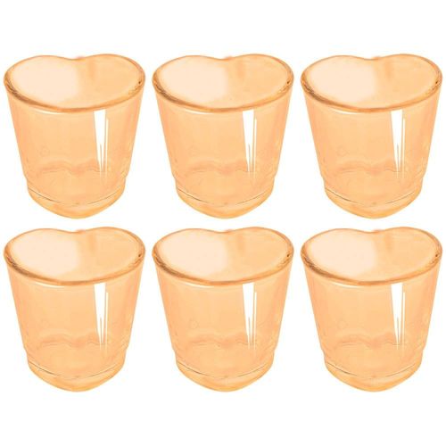 Conjunto de Copos para Shot Dynasty Love em Vidro Âmbar 45ml - 6 Peças