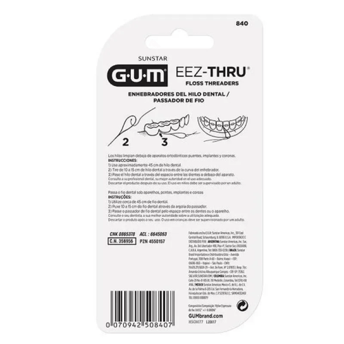 Passa Fio Dental Gum Com 25 Unidades