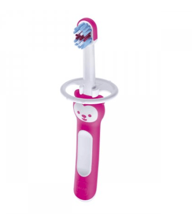 Escova Dental Mam Baby's Brush + 6 meses Cabo Curto Girls (Cores Diversas)