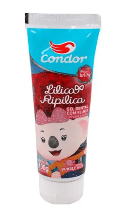 Gel Dental Condor Bubble com Fluor Tutti Frutti (Diversos Personagens) 100G