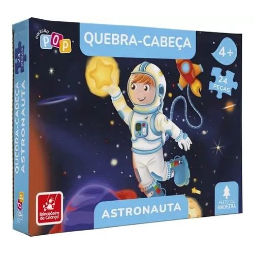 Brinquedo Quebra Cabeça Astronauta 24 Peças