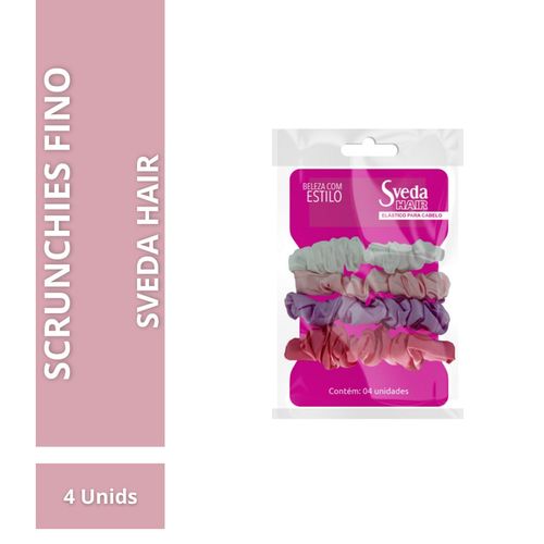 Xuxinha de Cabelo Sveda Hair de Cetim Fino 4 Unidades