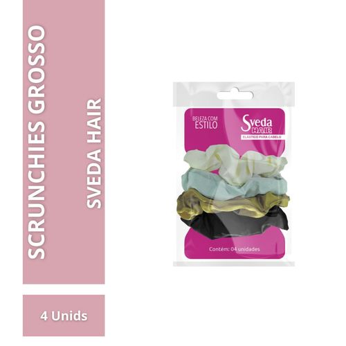 Xuxinha de Cabelo Sveda Hair de Cetim Grosso 4 Unidades