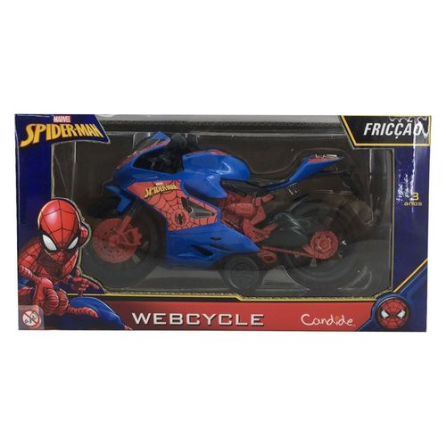 Brinquedo Moto Fritcção Webcycle Spider Man