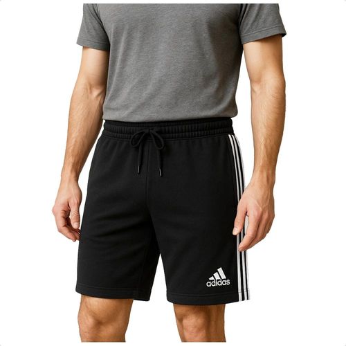 Short Bermuda Adidas Malha Simples 3-Stripes Masculino